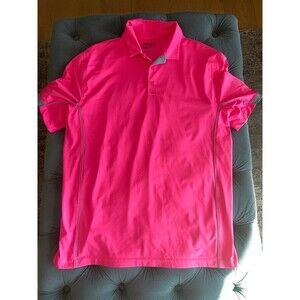 Nike Golf Men's Tour Performance Dri Fit Polo Shirt Size Large Pink Gray